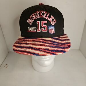 NFL Zubaz HOSTETLER Giants 15 Quarterback Snapback Cap